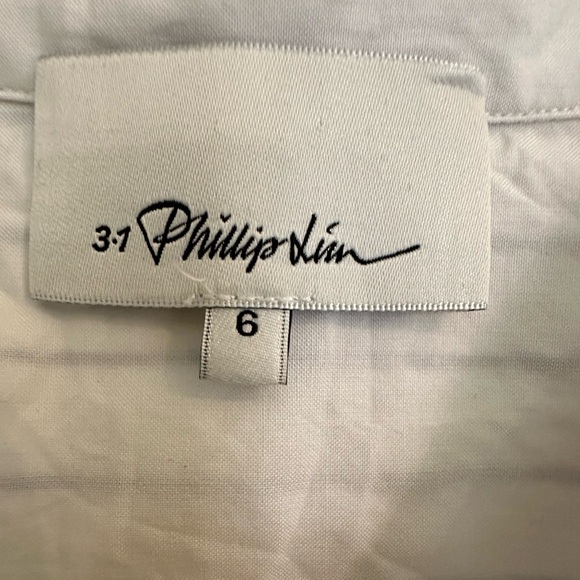 3.1 Phillip Lim NET-A-PORTER Poplin Patchwork Deconstructed Striped Shirt Size 6 - Picture 10 of 10